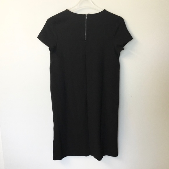 NWT Chelsea28 Short Sleeve Crepe Shift Dress - Black - XS - Picture 4 of 7